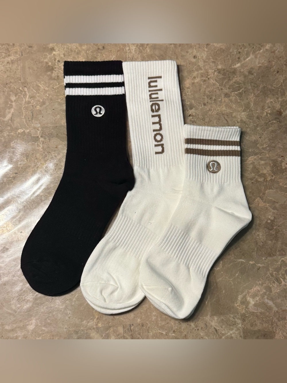 New Women’s Lululemon Athletica Socks 
3 pairs Size Medium Daily Essential Socks